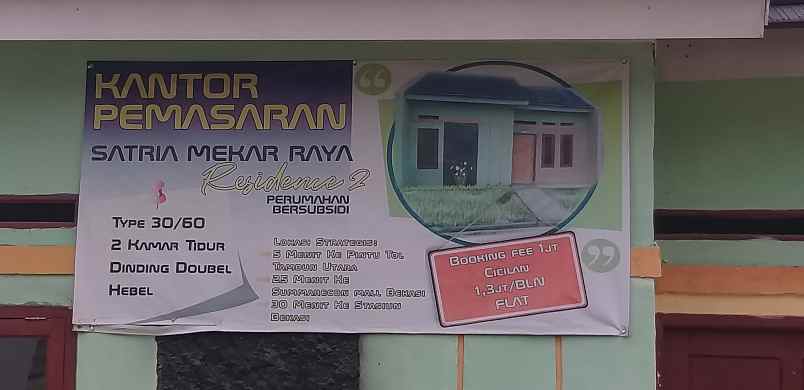 dijual rumah perumahan satria mekar raya