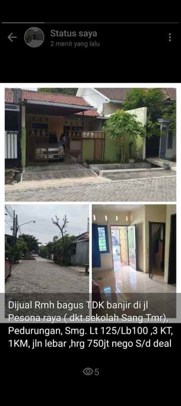 dijual rumah pesona raya