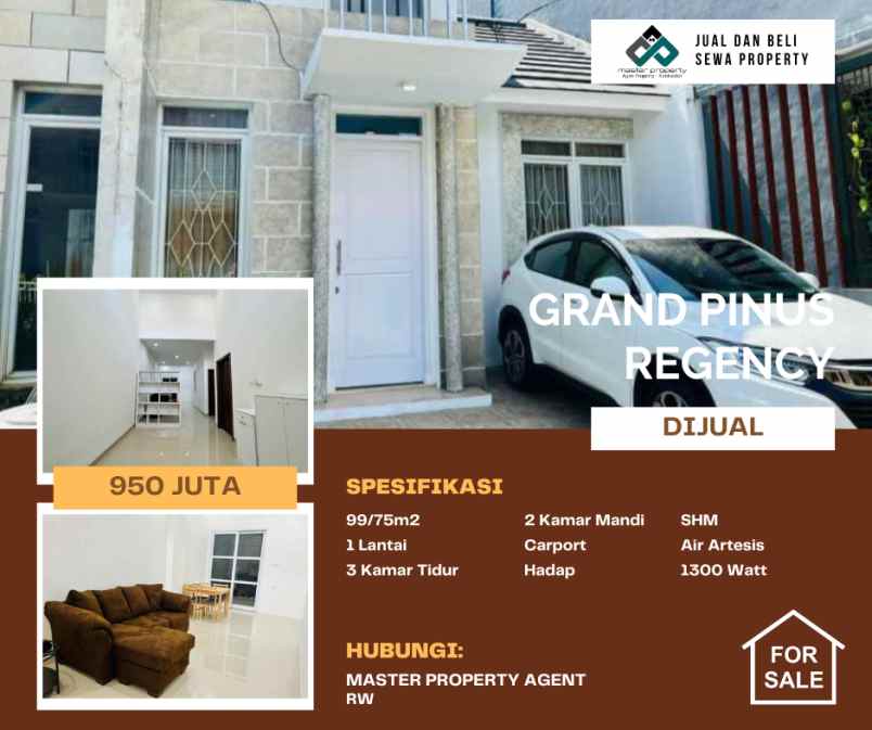 dijual rumah pinus regency