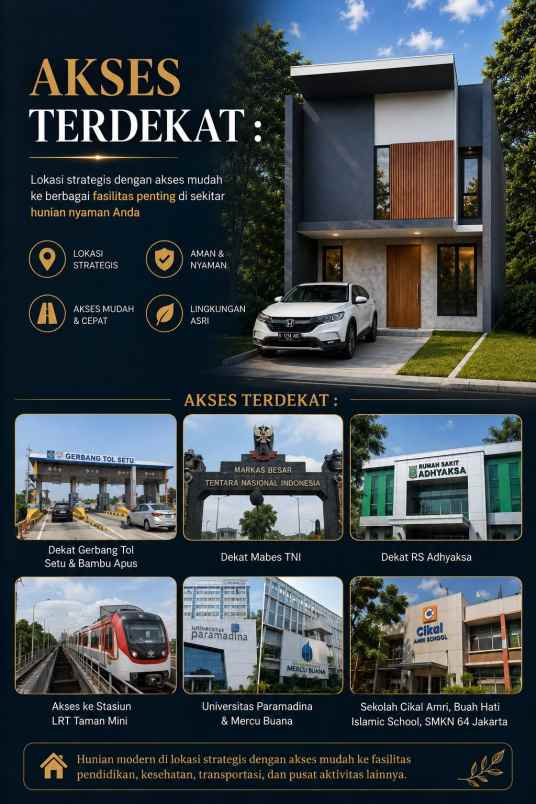 dijual rumah setu