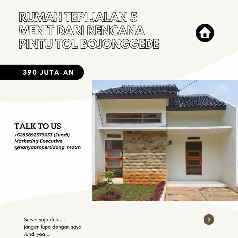 dijual rumah tajurhalang