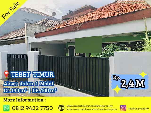 dijual rumah tebet timur