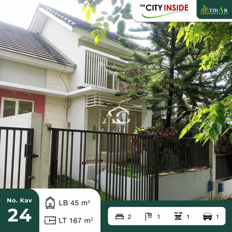 dijual rumah the city inside kav 24 rs type 45