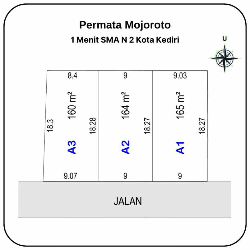 dijual tanah bandar lor mojoroto kediri