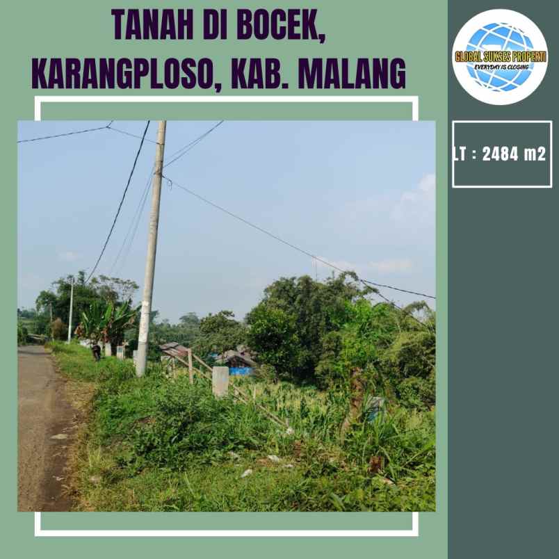 dijual tanah bocek