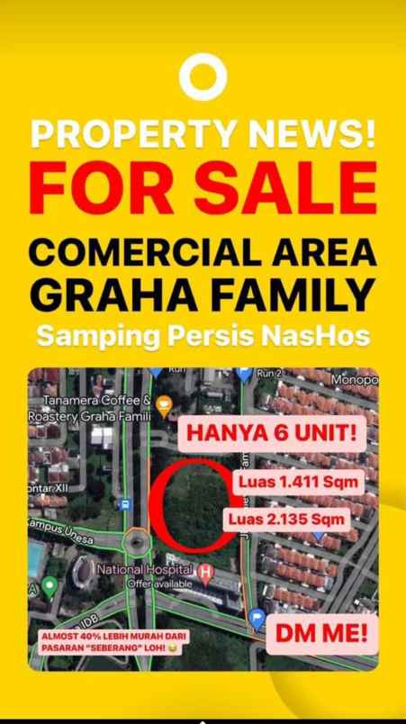 dijual tanah graha famili