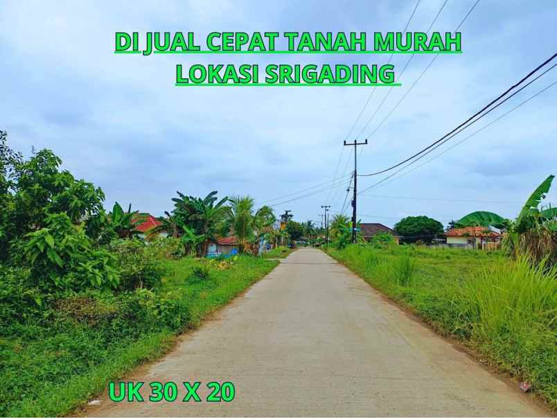 dijual tanah jalan srigading