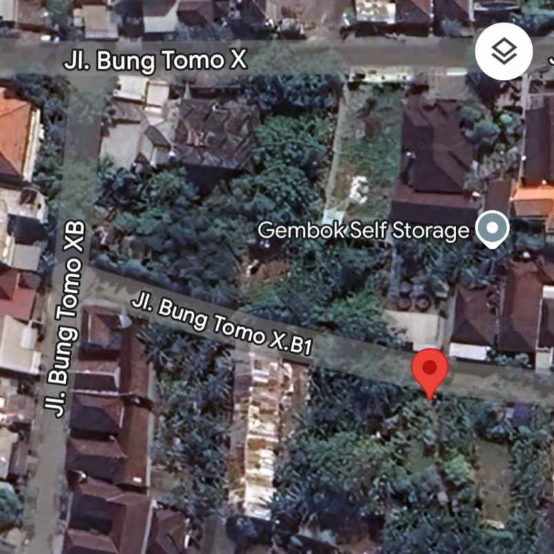 dijual tanah jl bung tomo x