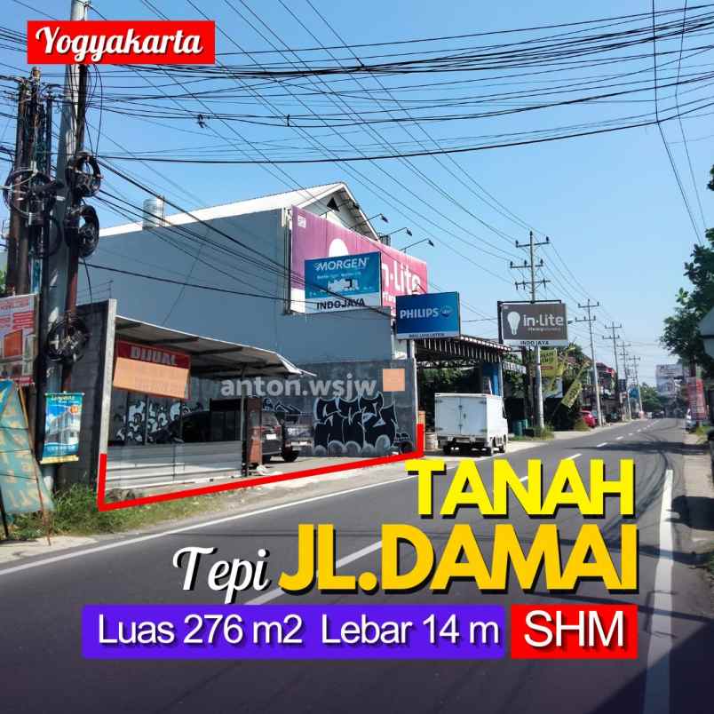dijual tanah jl damai no 3 tambakan