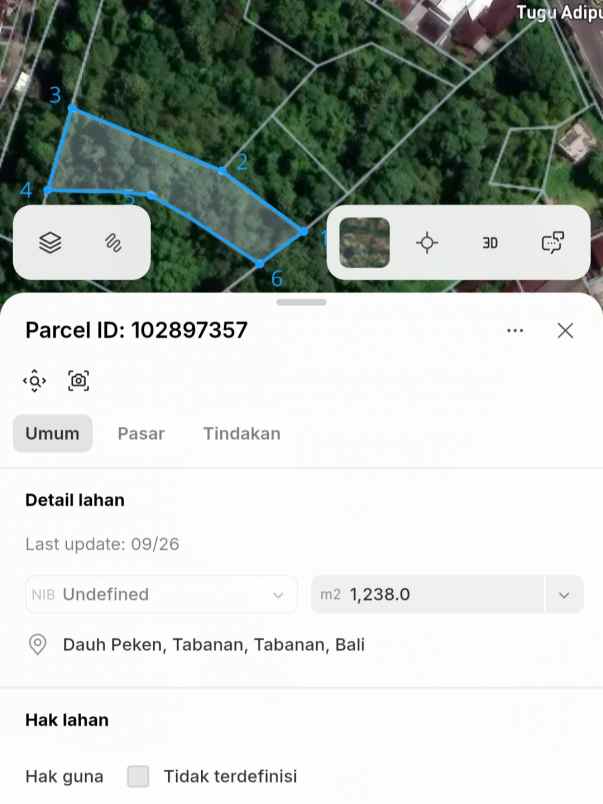 dijual tanah jl raya denpasar gilimanuk