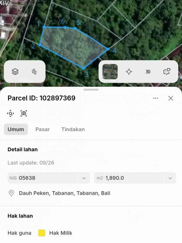 dijual tanah jl raya denpasar gilimanuk