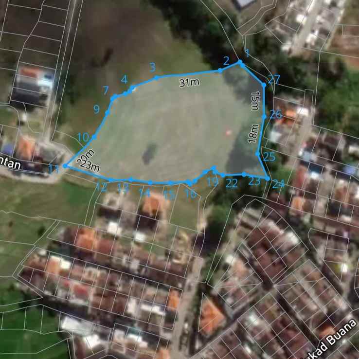 dijual tanah jln panji kebo iwo utara iii