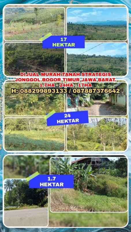 dijual tanah jonggol kabupaten bogor