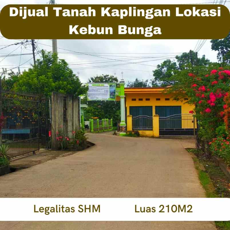 dijual tanah kosong lokasi kebun bunga