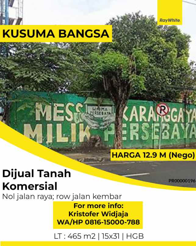 dijual tanah kusuma bangsa