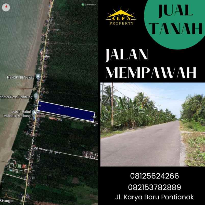 dijual tanah mempawah