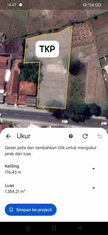 dijual tanah pinggir jalan strategis