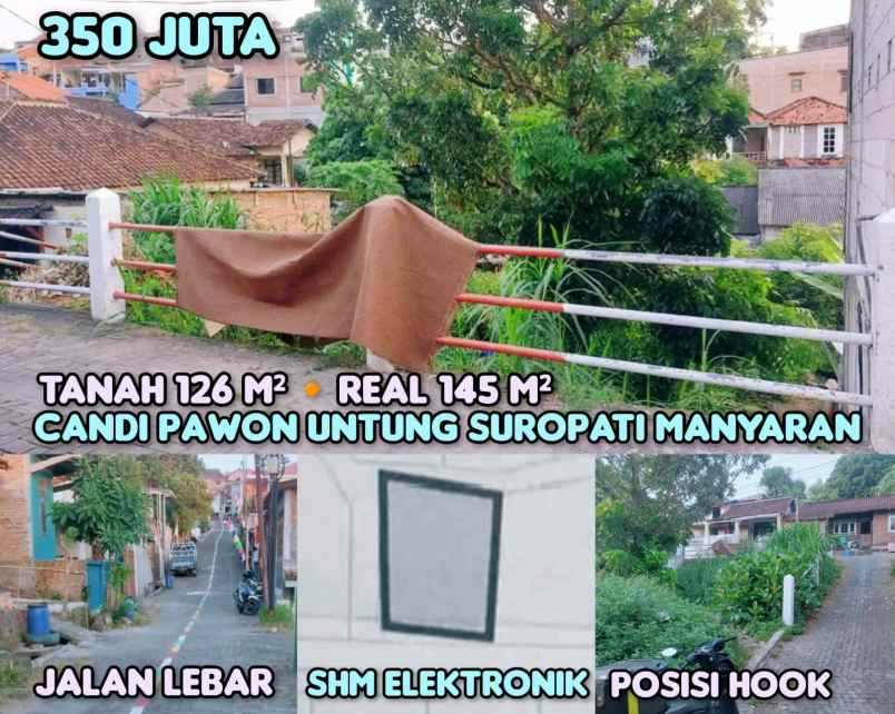 dijual tanah siap bangun di candi pawon semarang