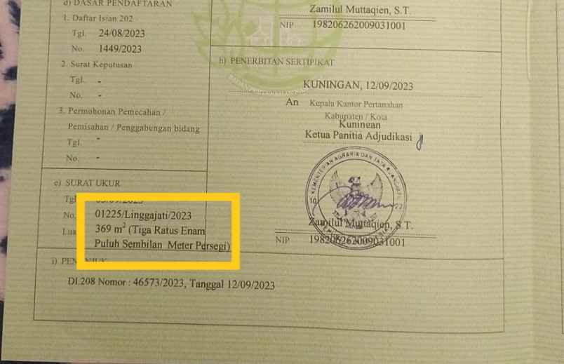 dijual tanah view gunung di linggarjati