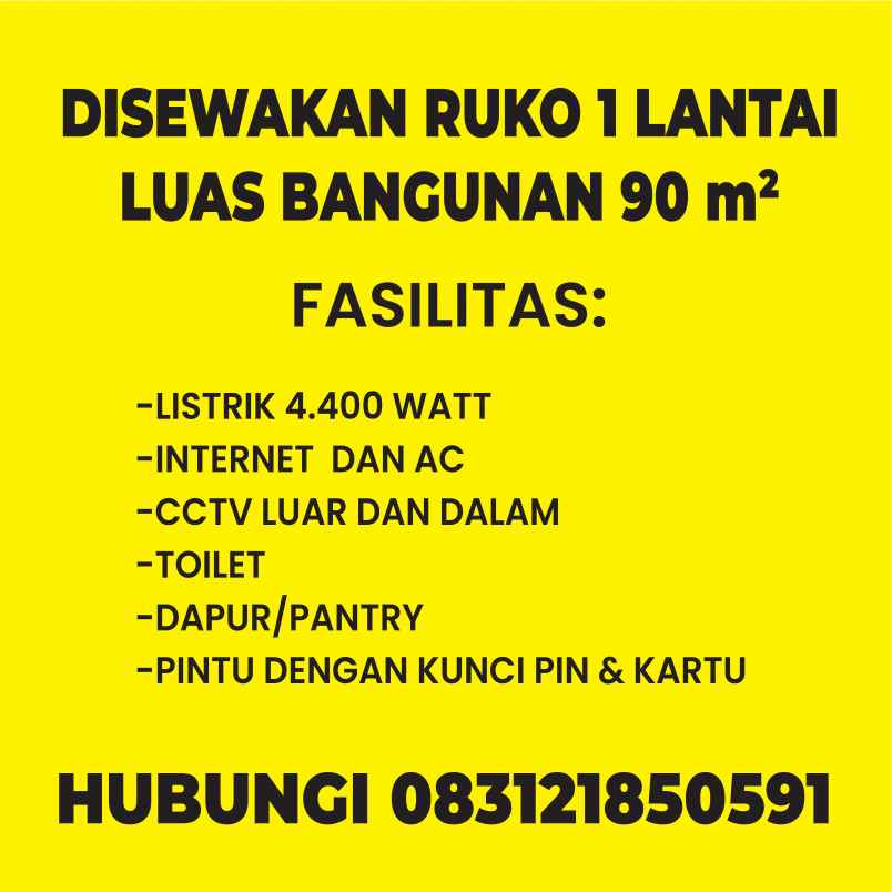 disewakan ruko gudang kantor ruko taman raflesia jl