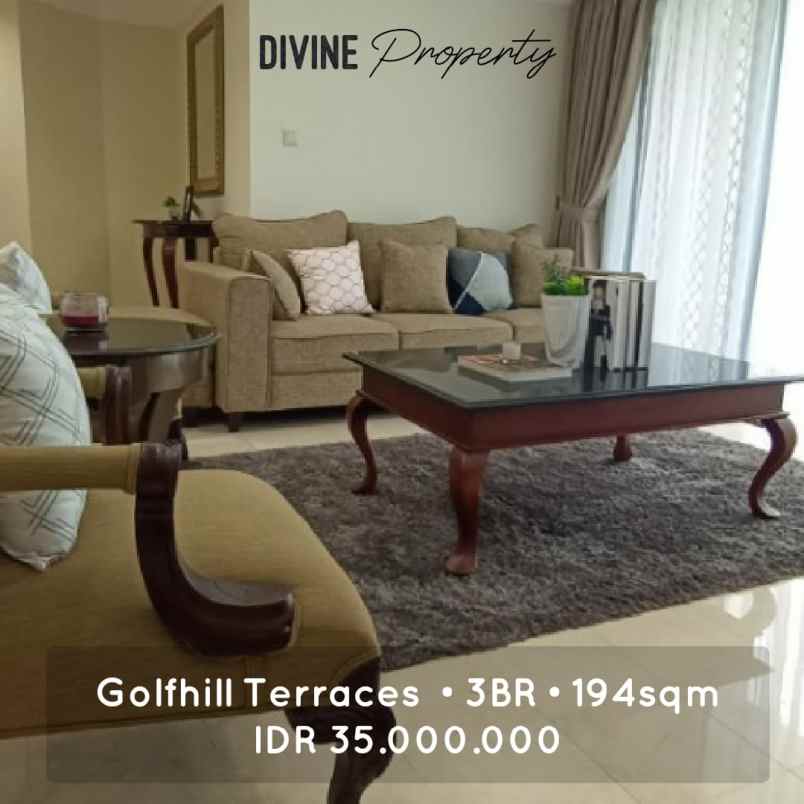 for rent golfhills terrace apartment pondok indah