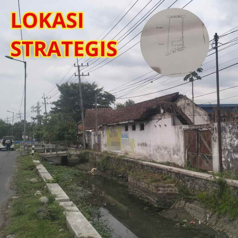jual tanah bekas pabrik tahu di raya brantas jombang
