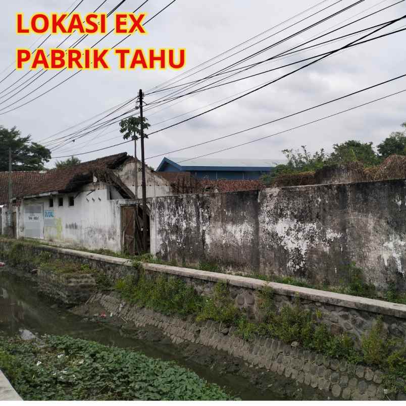 jual tanah bekas pabrik tahu di raya brantas jombang