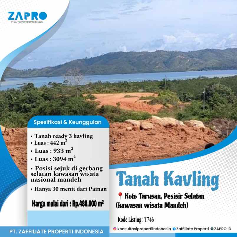 jual tanah kavling di pesisir selatan