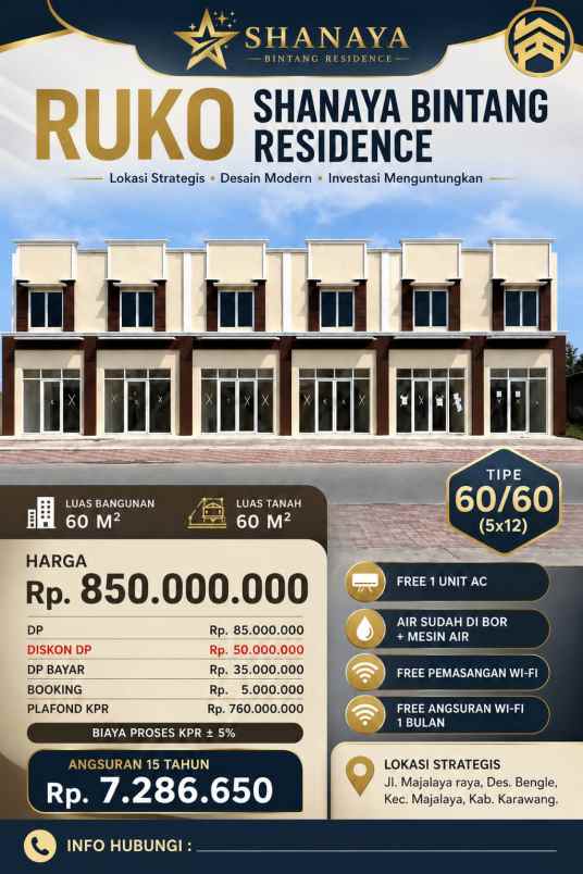 ruko 2 lantai termurah di karawang