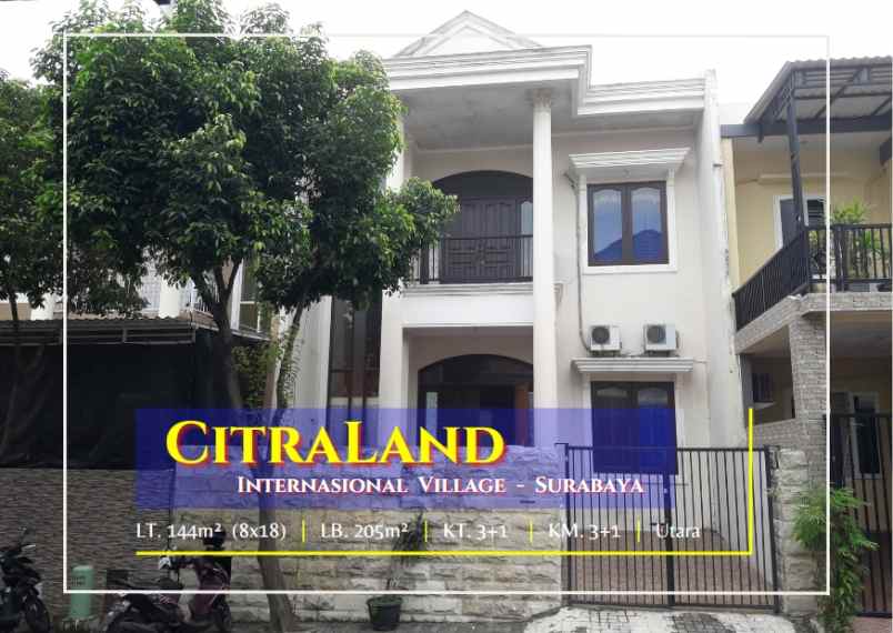 rumah 2 lantai bagus di citraland surabaya