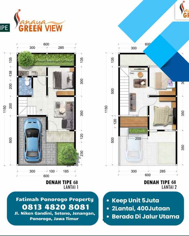rumah 2lantai 400jutaan syariah ponorogo