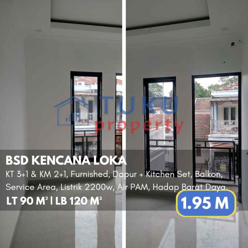 rumah baru scandinavia kencana loka bsd 1 95m