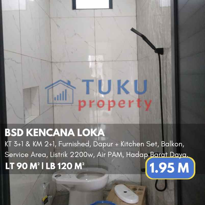 rumah baru scandinavia kencana loka bsd 1 95m