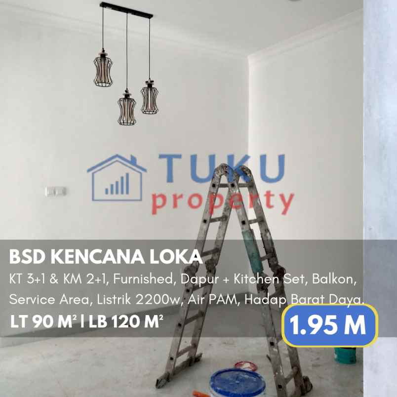 rumah baru scandinavia kencana loka bsd 1 95m