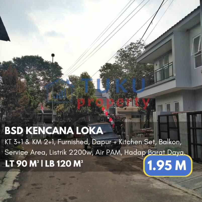 rumah baru scandinavia kencana loka bsd 1 95m