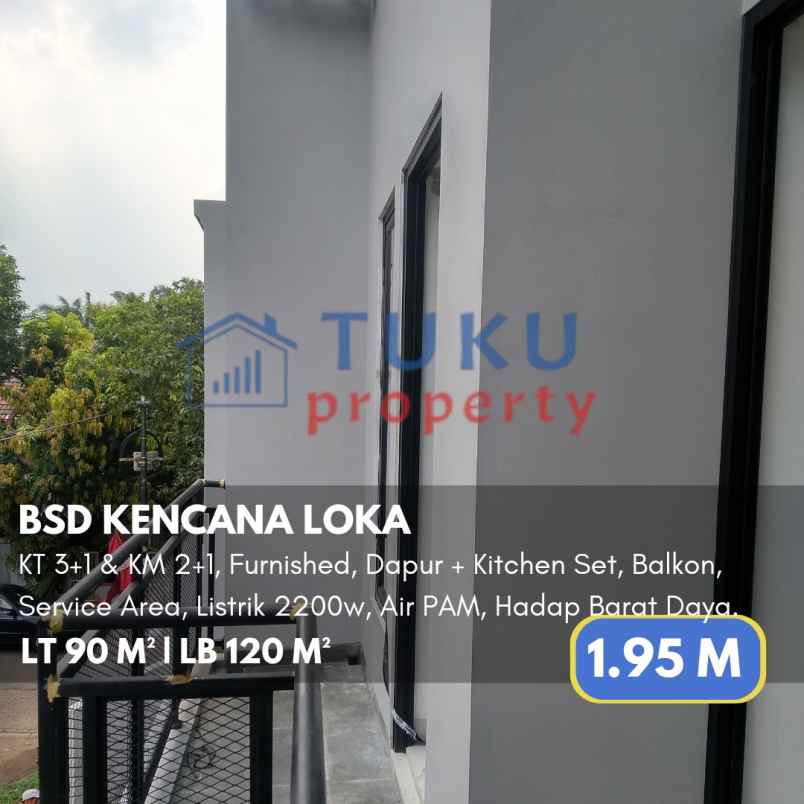 rumah baru scandinavia kencana loka bsd 1 95m