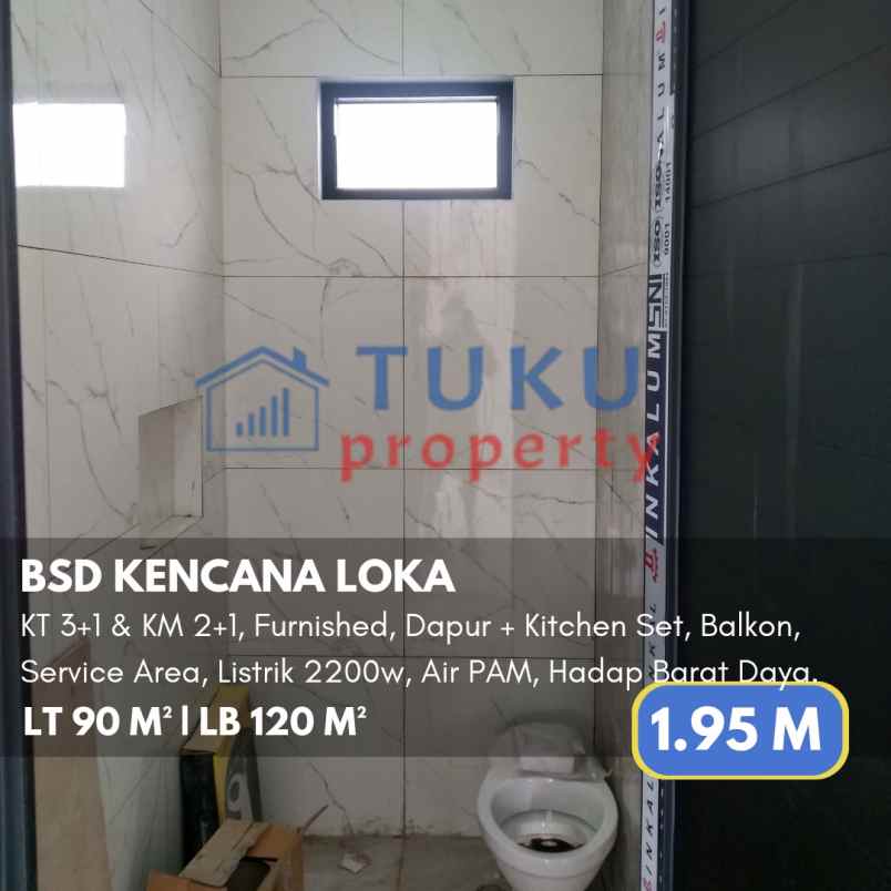 rumah baru scandinavia kencana loka bsd 1 95m