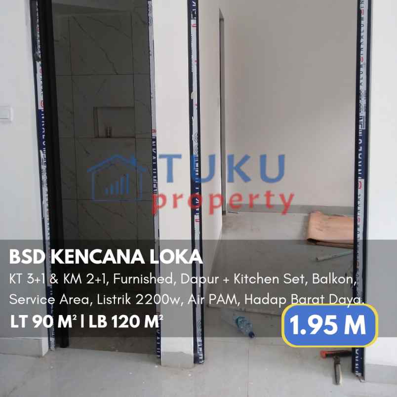 rumah baru scandinavia kencana loka bsd 1 95m