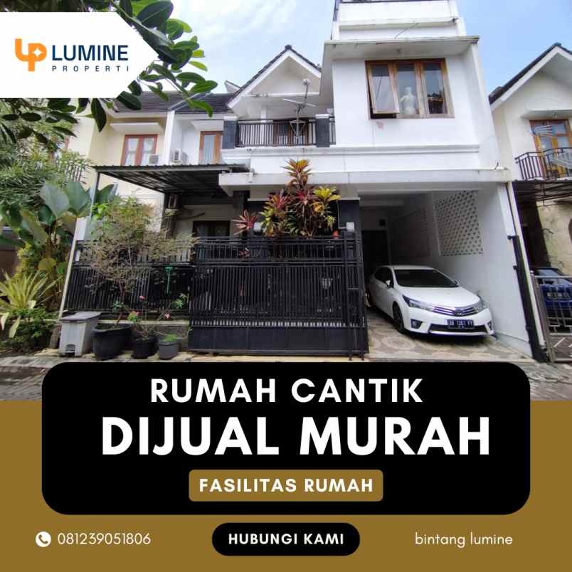 rumah cantik dijual murah 2 lantai diperumahan