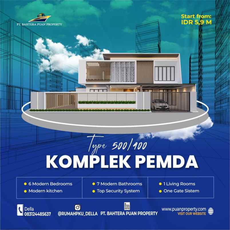 rumah classic modern di komplek pemda pekanbaru