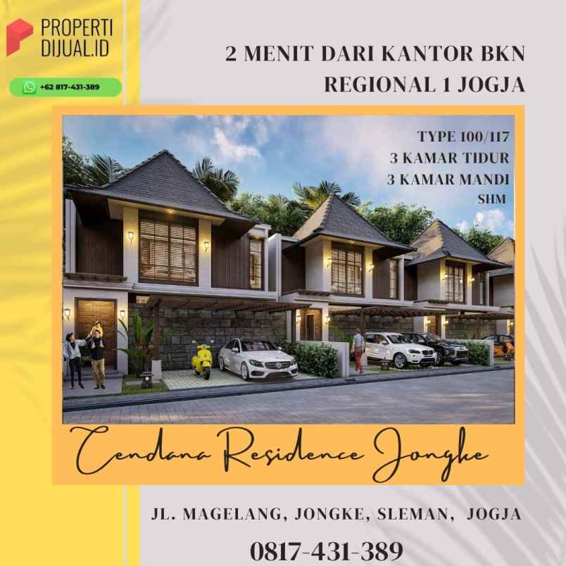 rumah dijual jogja dekat kantor bkn regional 1