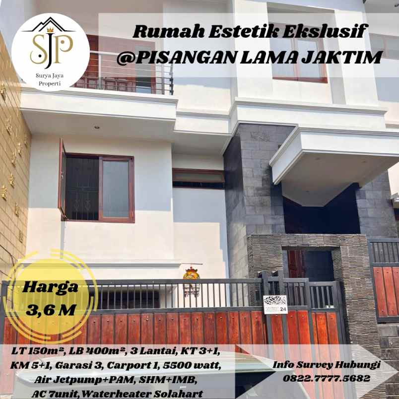 rumah estetik siap huni di pisangan lama jakarta timur