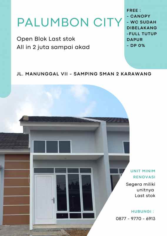 rumah jl manunggal vii samping