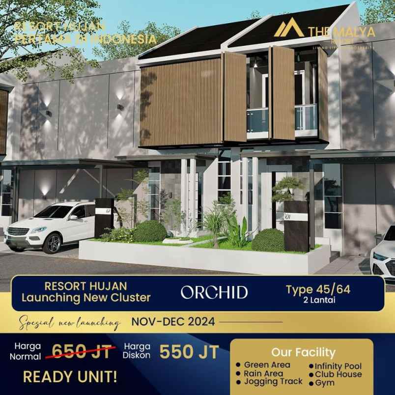 rumah konsep villa 500 jutaan di karangploso