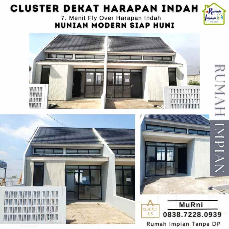 rumah modern tanpa dp nempel harapan indah bekasi