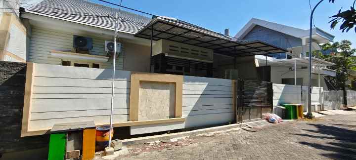 rumah mulyosari minimalis semi furnished depan taman