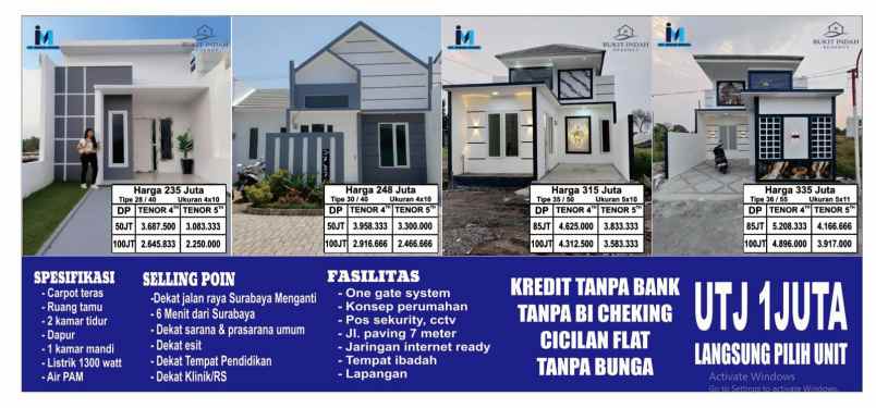 rumah murah cash kredit menganti