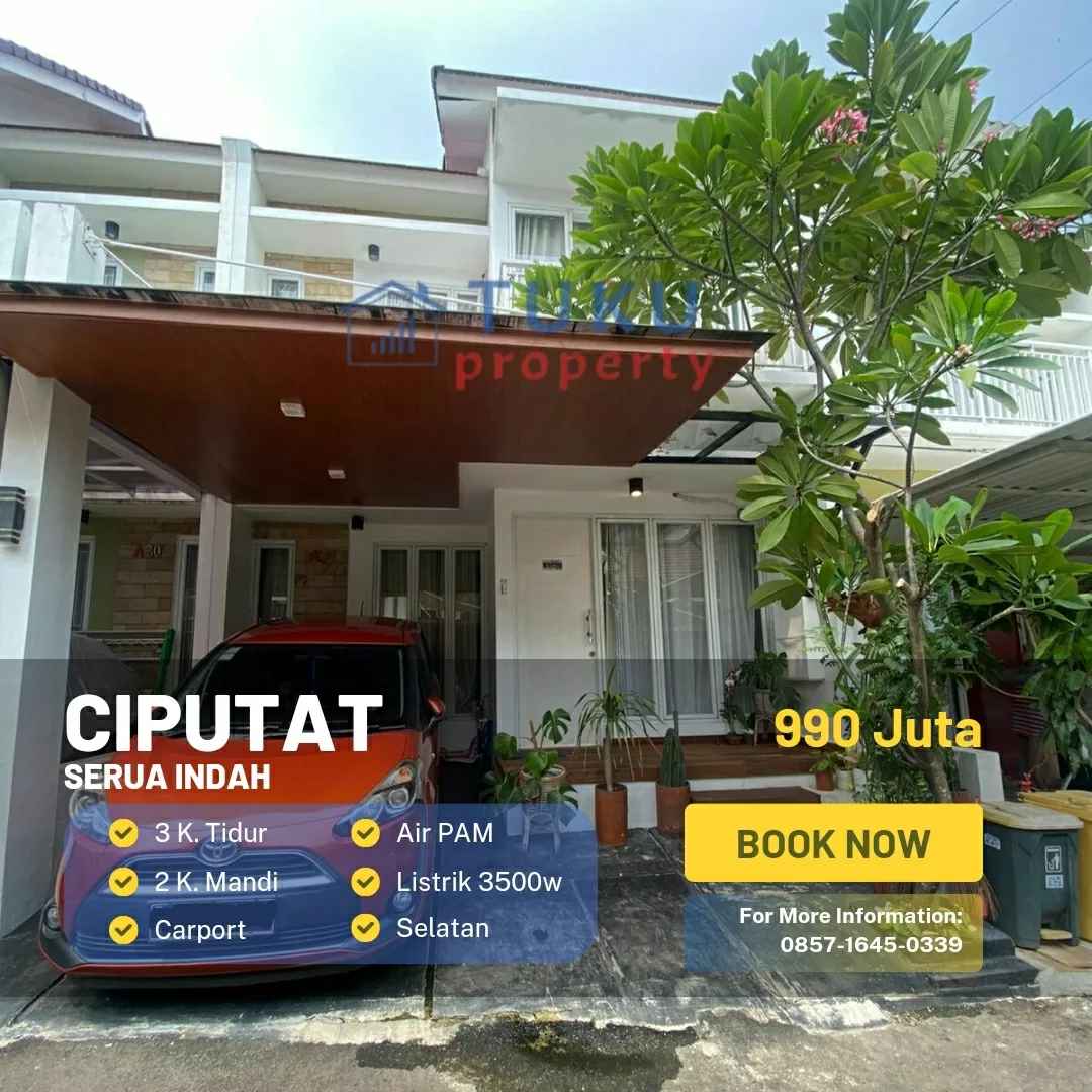 rumah rapih terawat di serua indah ciputat