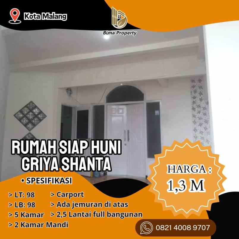 rumah siap huni di griya shanta