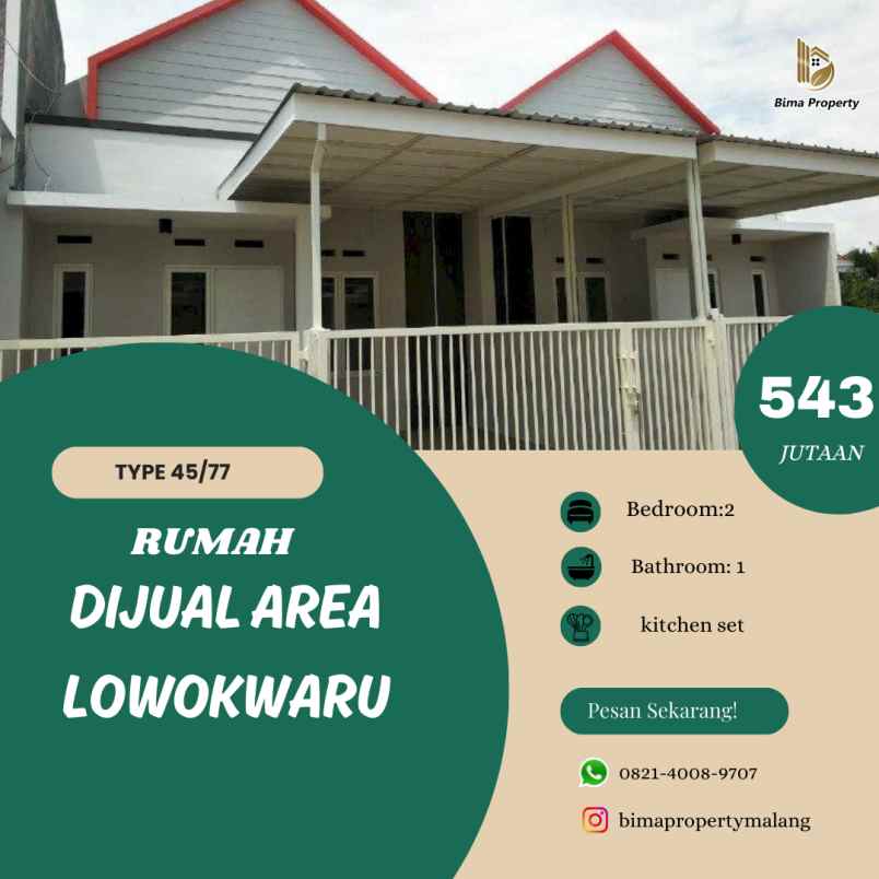 rumah siap huni minimalis area lowokwaru